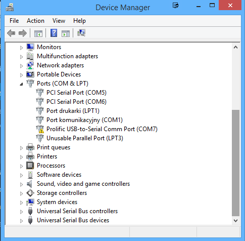 Prolific USB-to-Serial Comm Port